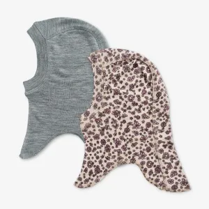 2 Wool Balaclava Felix - autumn flowers