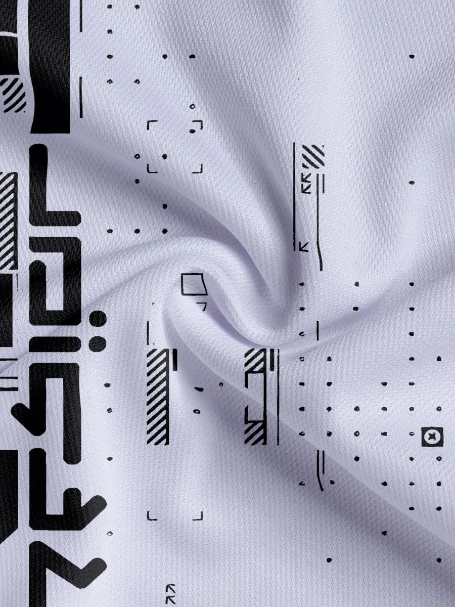 Abstract Graphic Print Polo Shirt