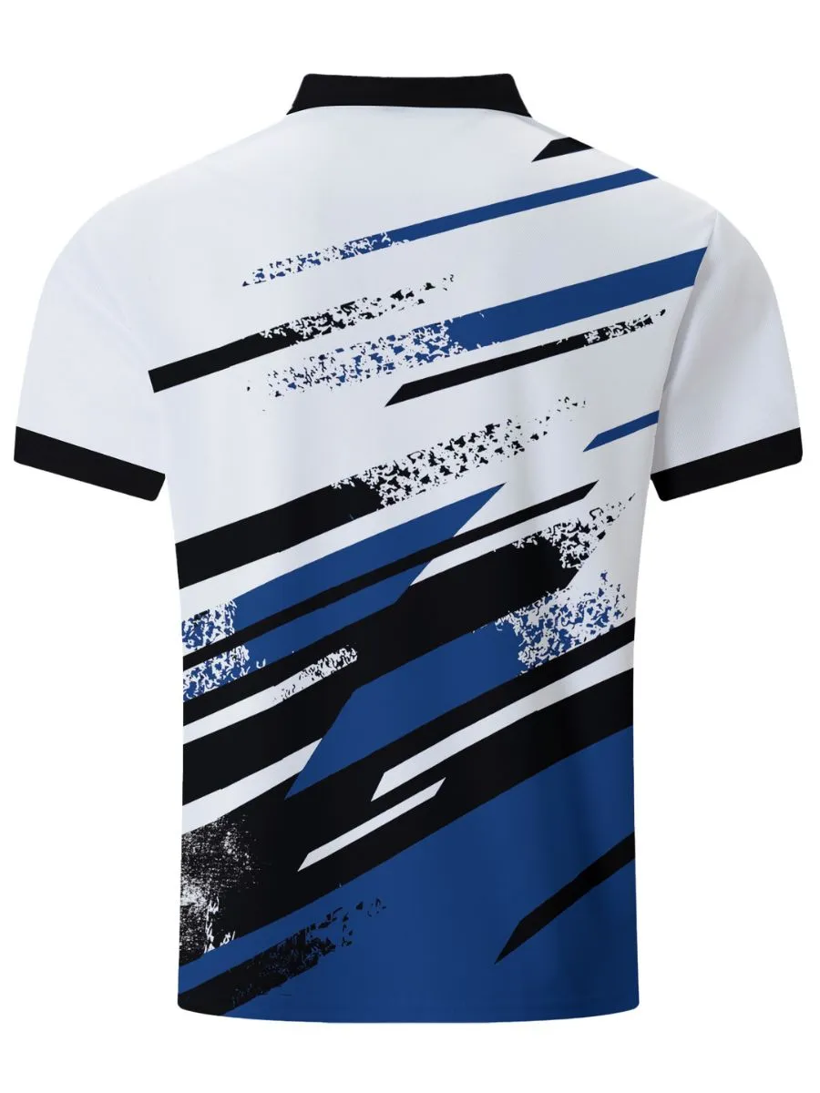 Abstract Graphic Print Polo Shirt