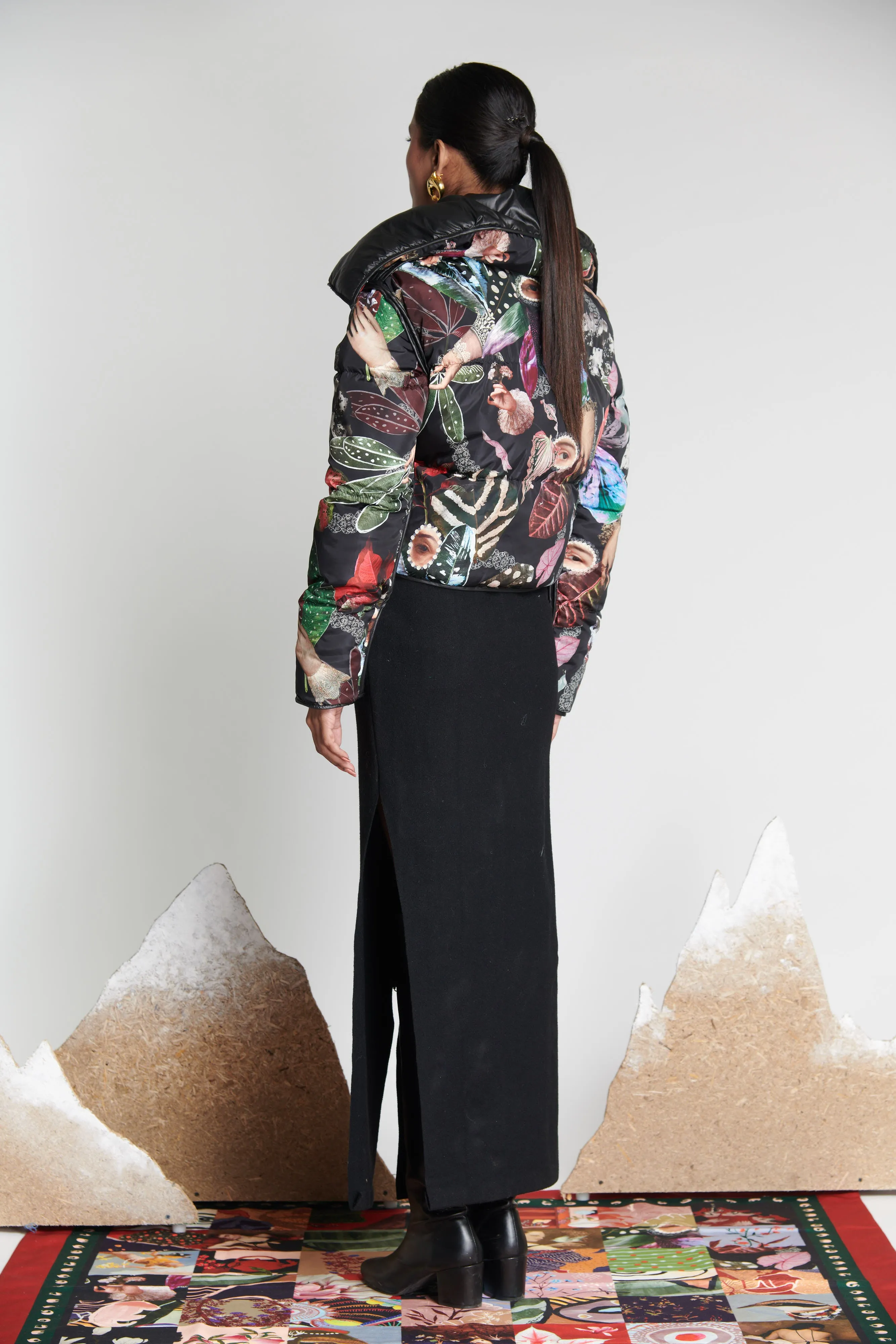 BotanEye Reversible Puffer Bomber Jacket