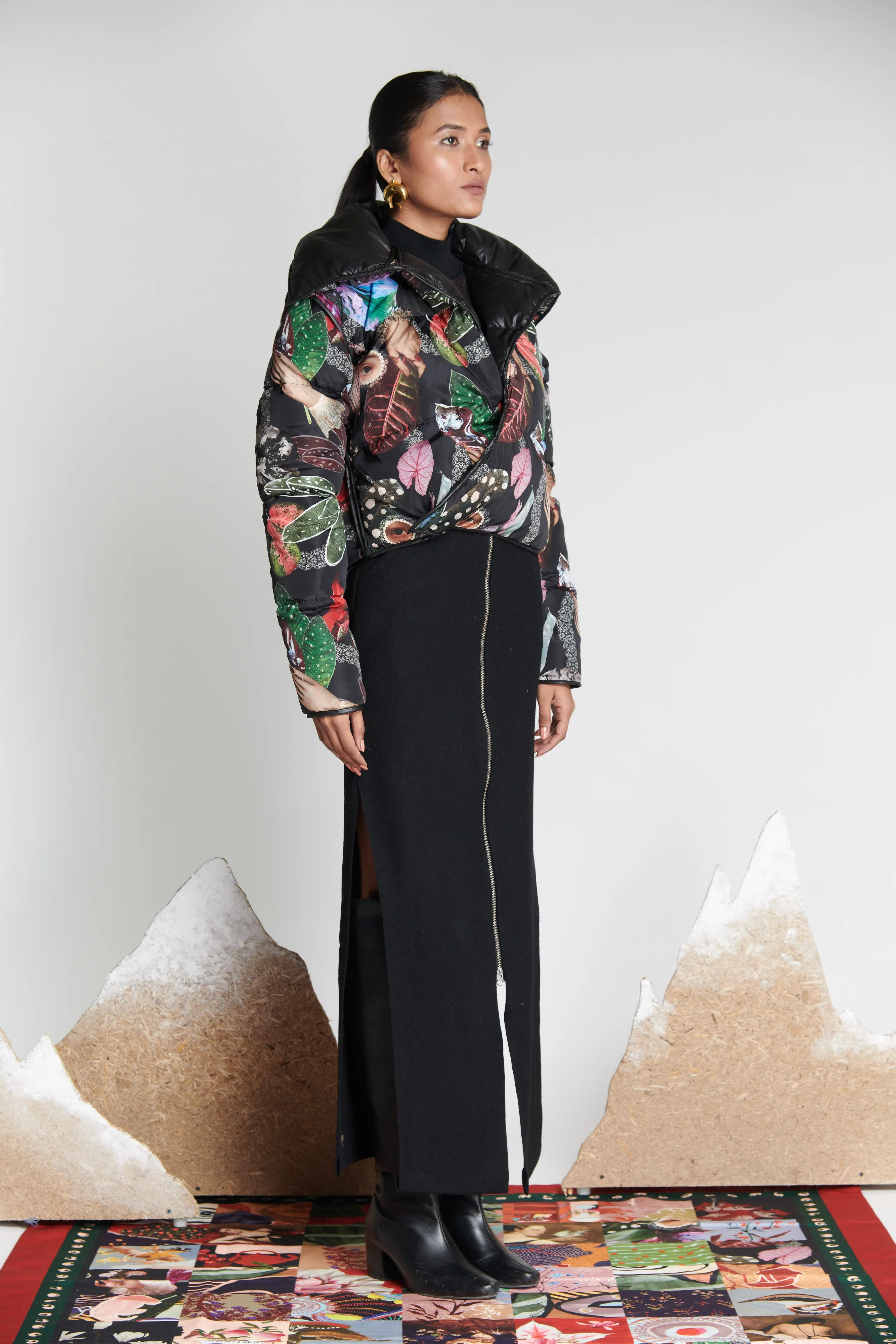 BotanEye Reversible Puffer Bomber Jacket