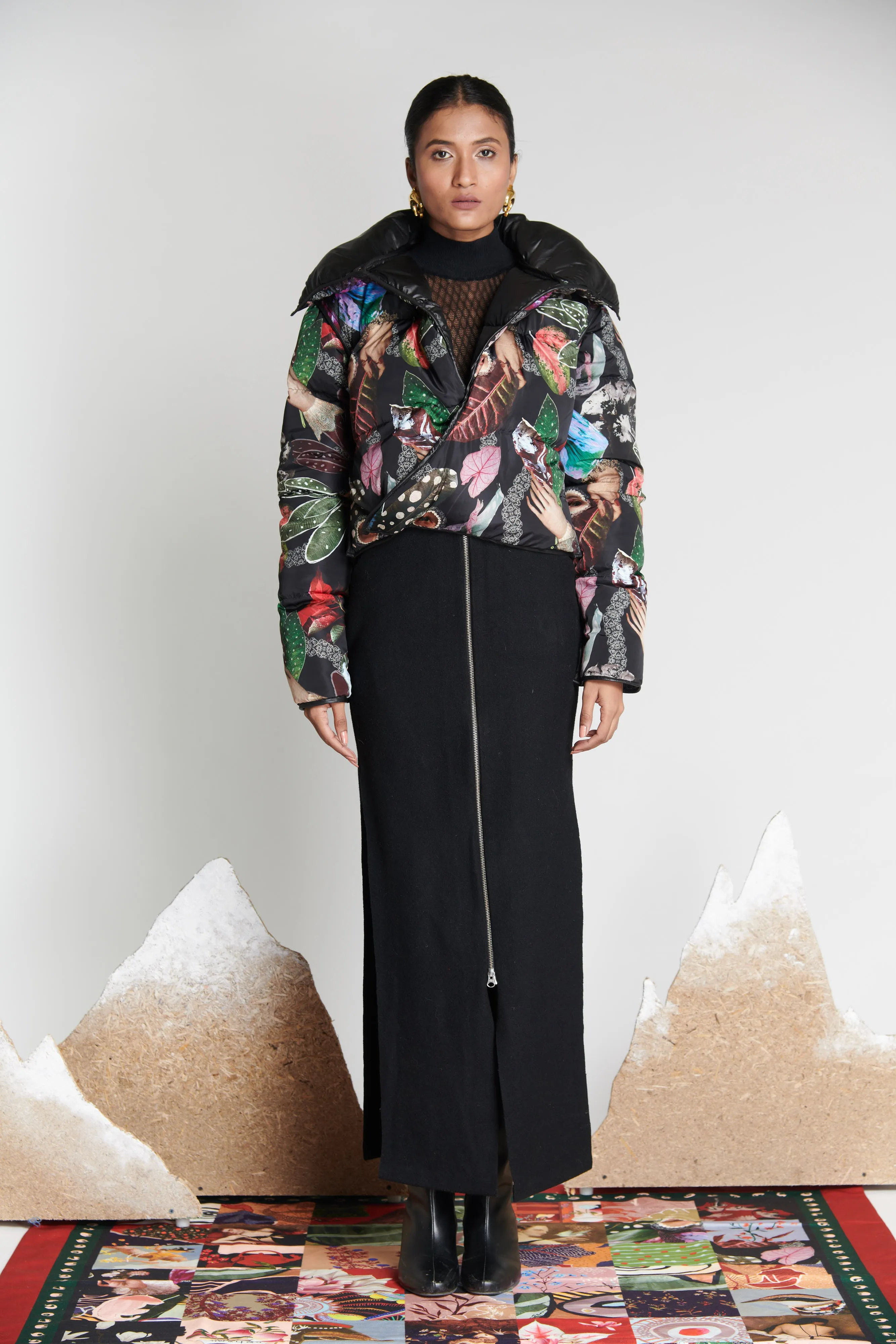 BotanEye Reversible Puffer Bomber Jacket