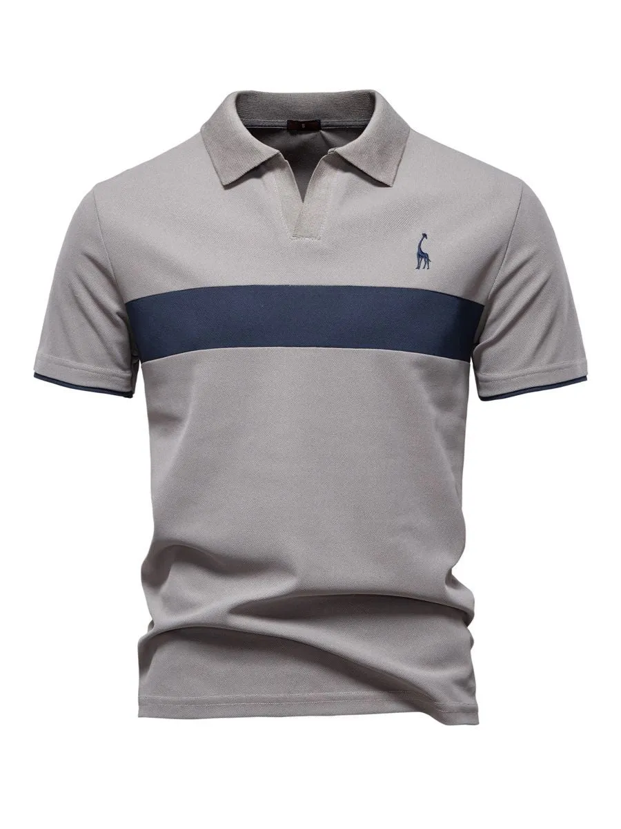 Classic Embroidered Giraffe Golf Shirt