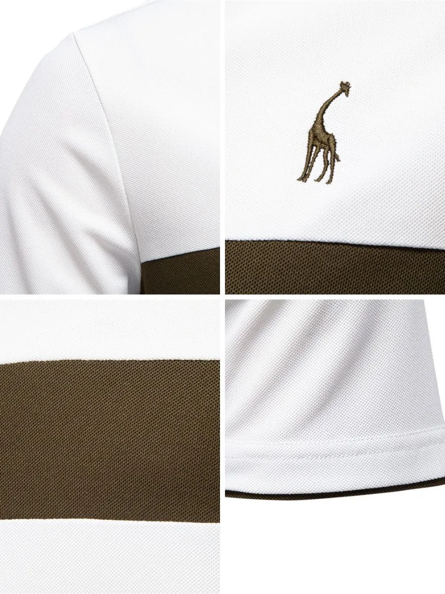Classic Embroidered Giraffe Golf Shirt