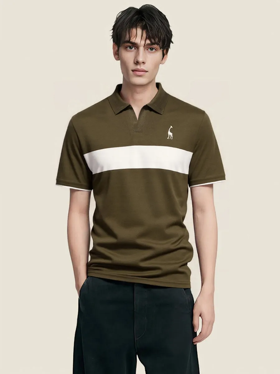Classic Embroidered Giraffe Golf Shirt