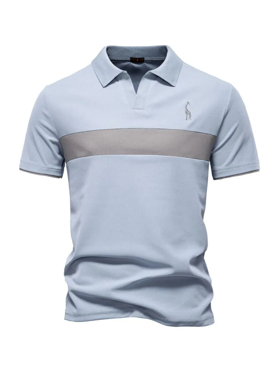 Classic Embroidered Giraffe Golf Shirt