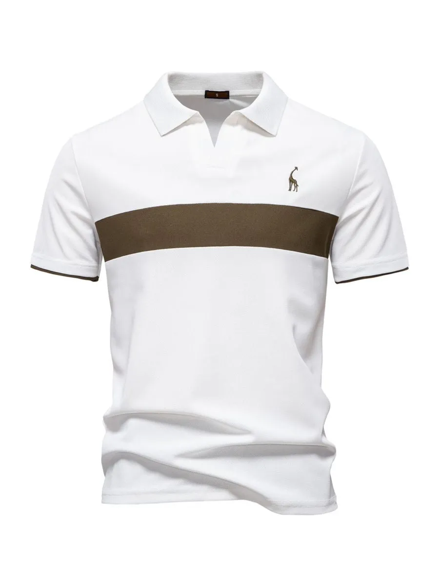 Classic Embroidered Giraffe Golf Shirt