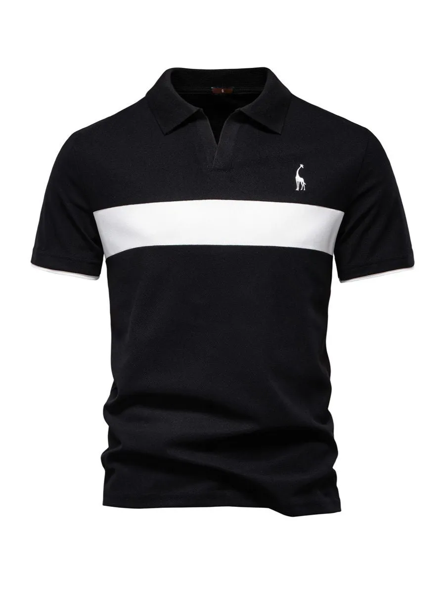 Classic Embroidered Giraffe Golf Shirt