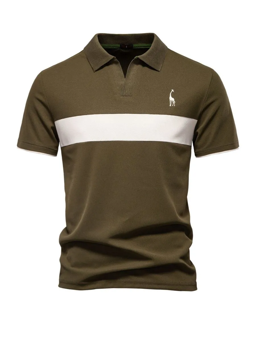 Classic Embroidered Giraffe Golf Shirt