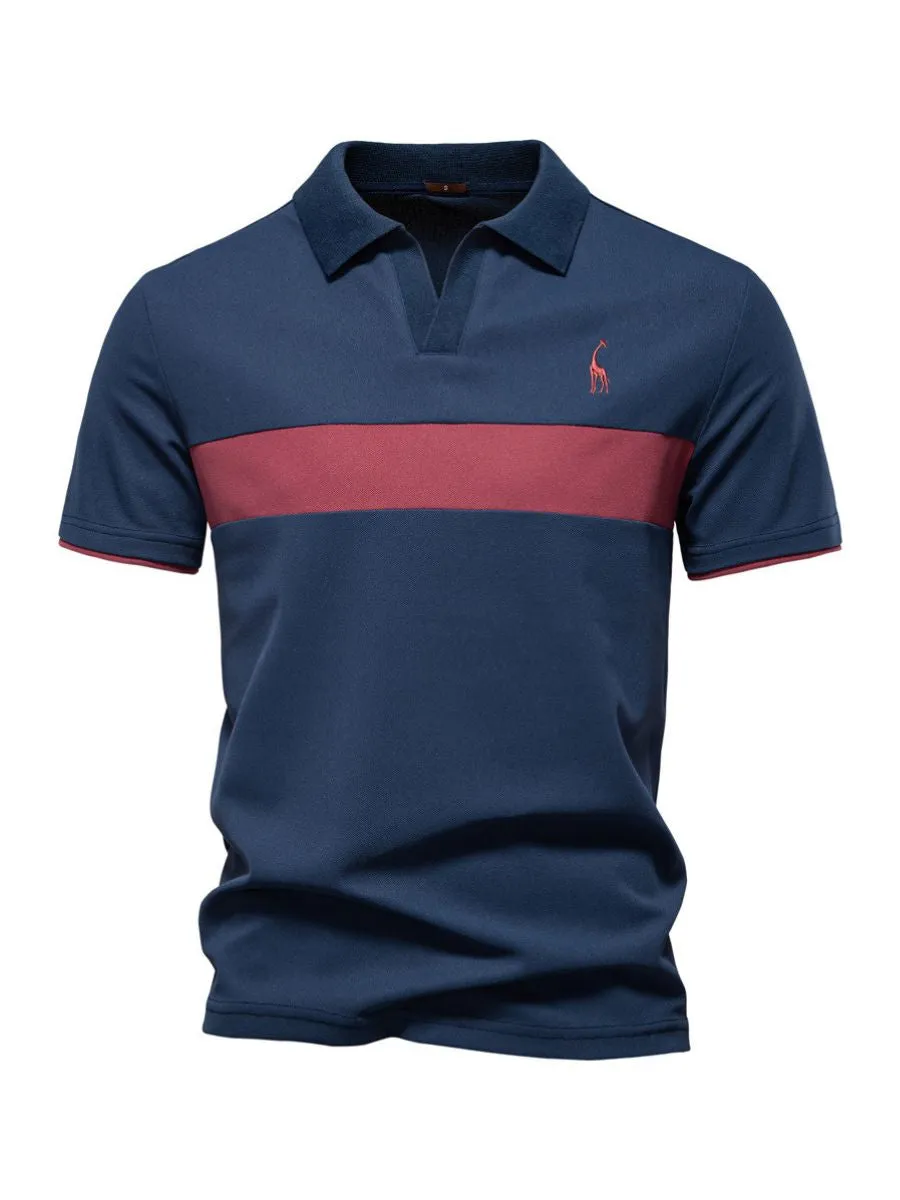 Classic Embroidered Giraffe Golf Shirt