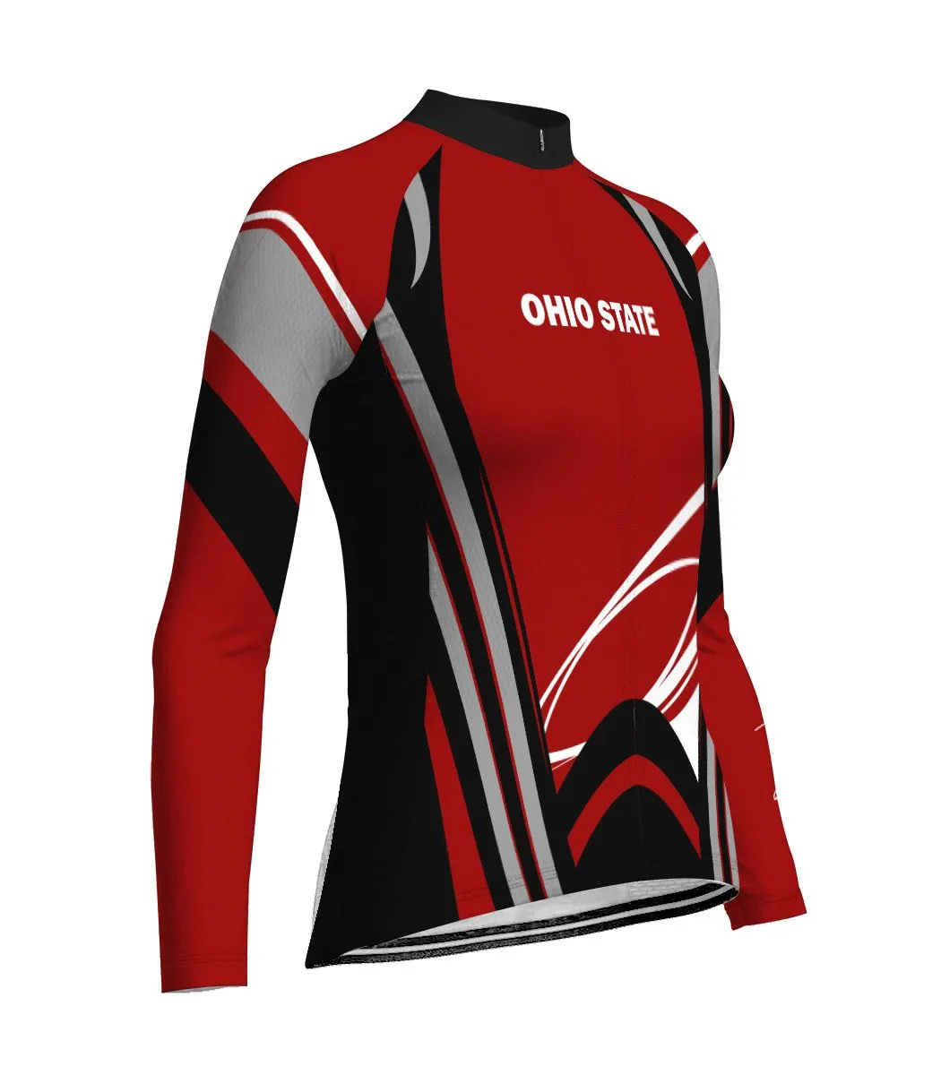 Customized Ohio Winter Thermal Fleece Long Sleeve For Women
