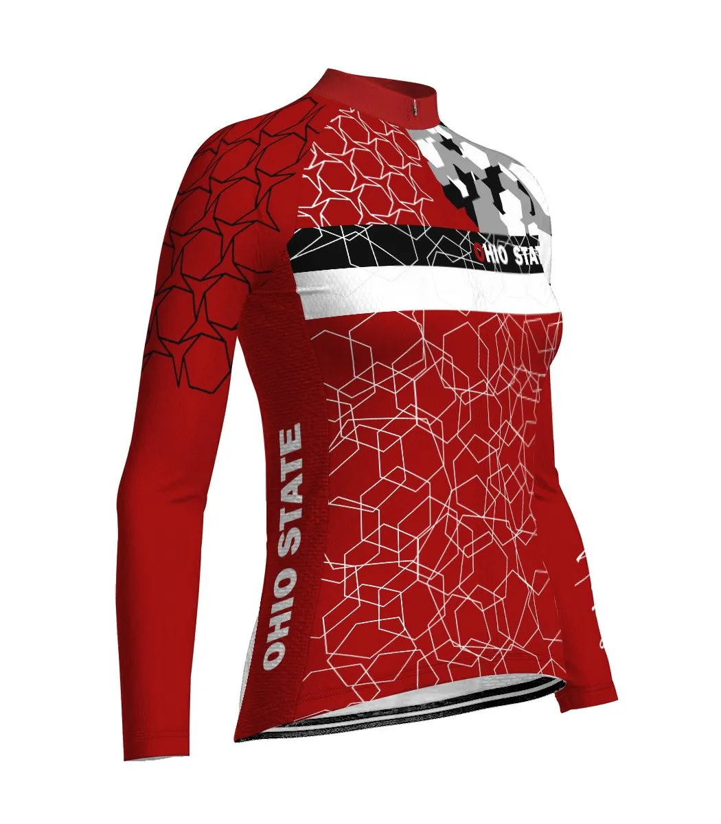 Customized Ohio Winter Thermal Fleece Long Sleeve For Women
