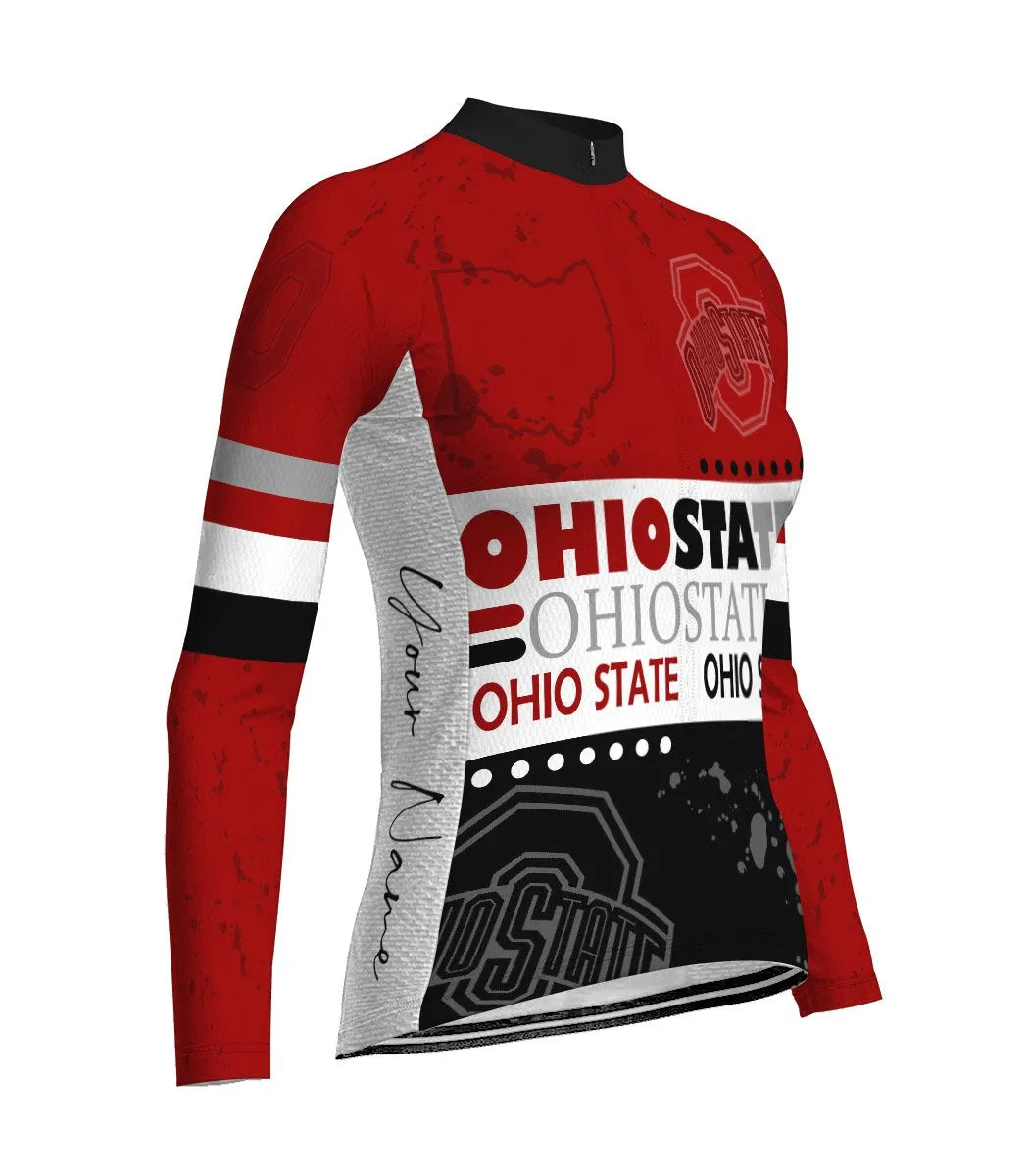 Customized Ohio Winter Thermal Fleece Long Sleeve For Women