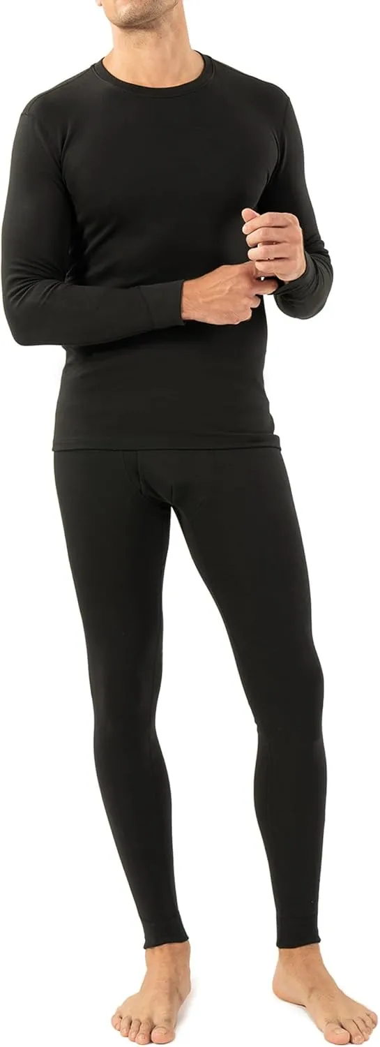 DAVID ARCHY Mens Lightweight Thermal Underwear - Breathable Comfort for Cool Weather, Ideal for Active Use