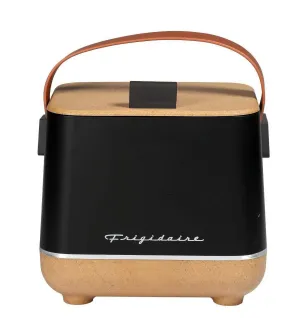 Frigidaire, Portable Top Opening Lid Insulated 6-Can Mini Personal Fridge Cooler, EFMIS310, Black