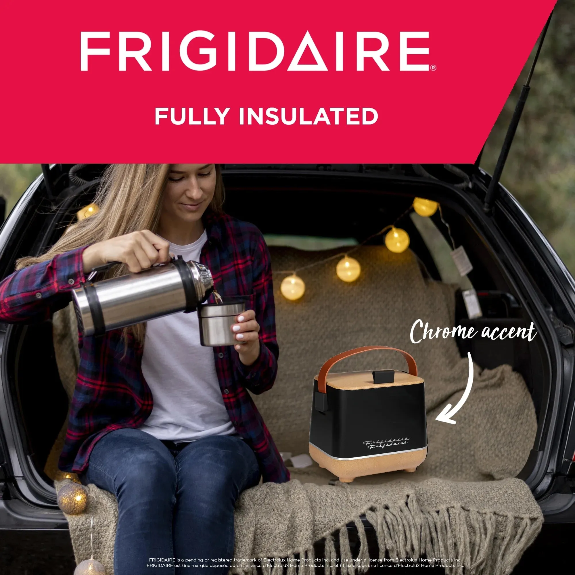 Frigidaire, Portable Top Opening Lid Insulated 6-Can Mini Personal Fridge Cooler, EFMIS310, Black