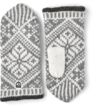 Hestra Nordic Wool Mitt - Grey & Off-White