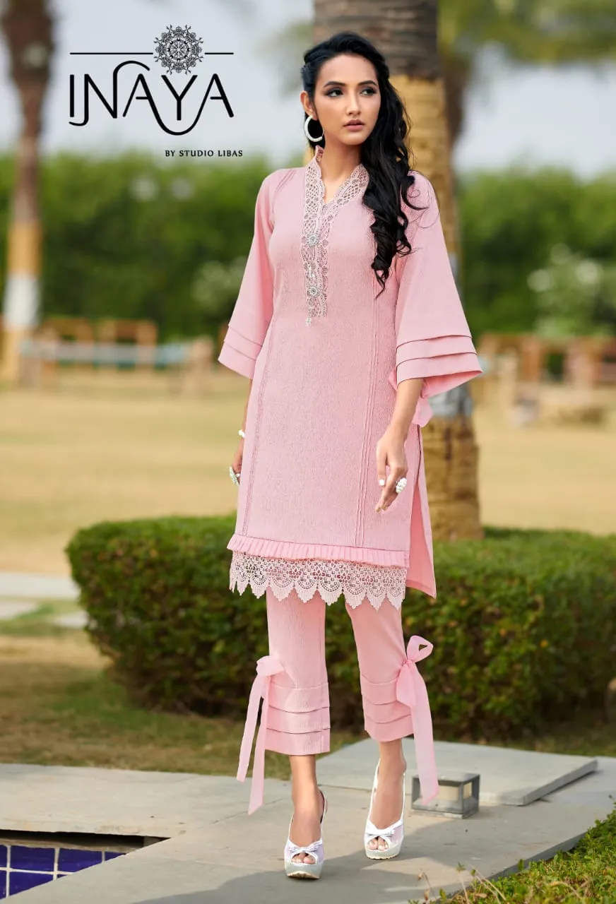 INAYA LPC  54 DESIGNER KURTI COLLECTION WITH PANTS IN PAKISTANI STYLE