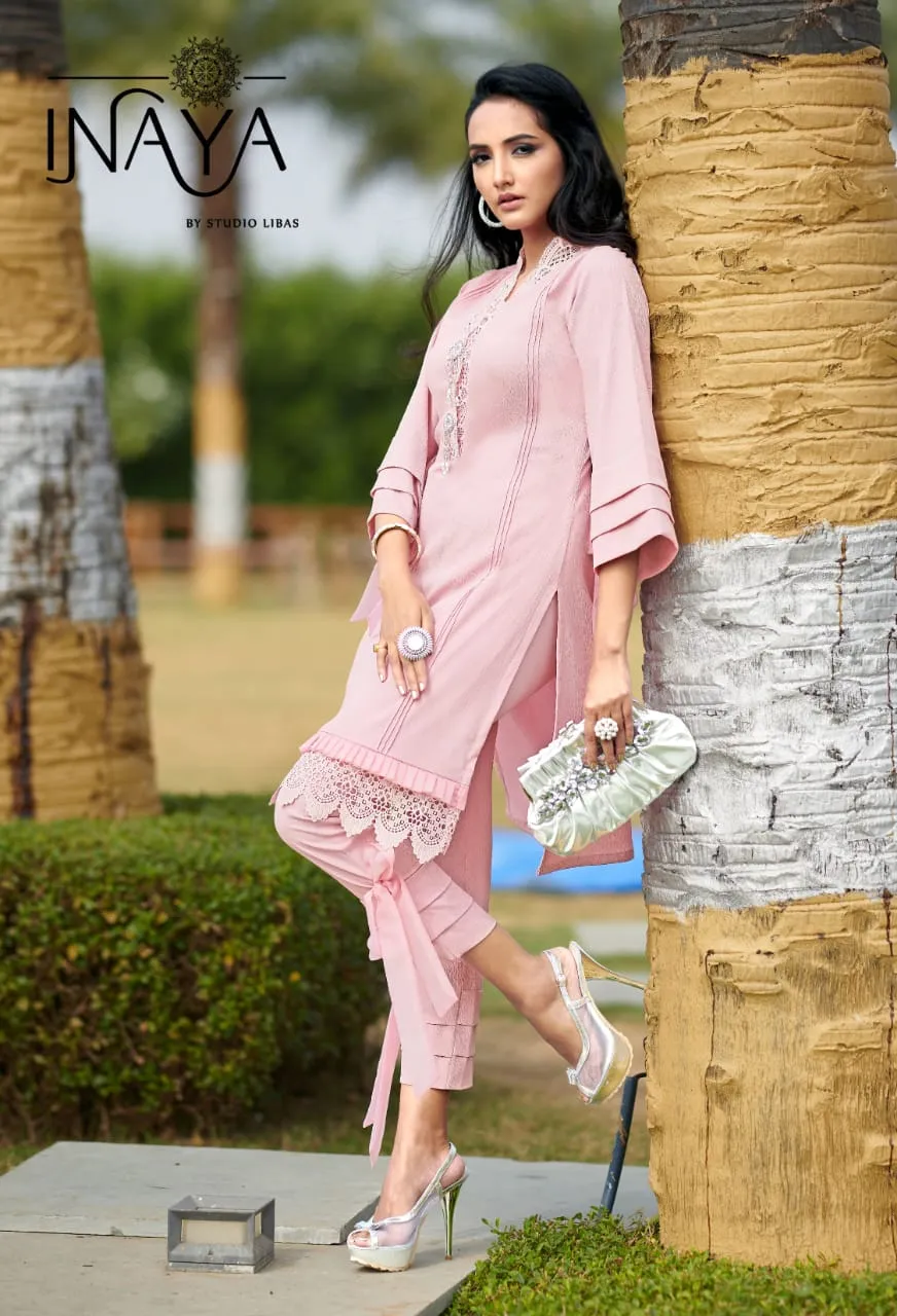 INAYA LPC  54 DESIGNER KURTI COLLECTION WITH PANTS IN PAKISTANI STYLE