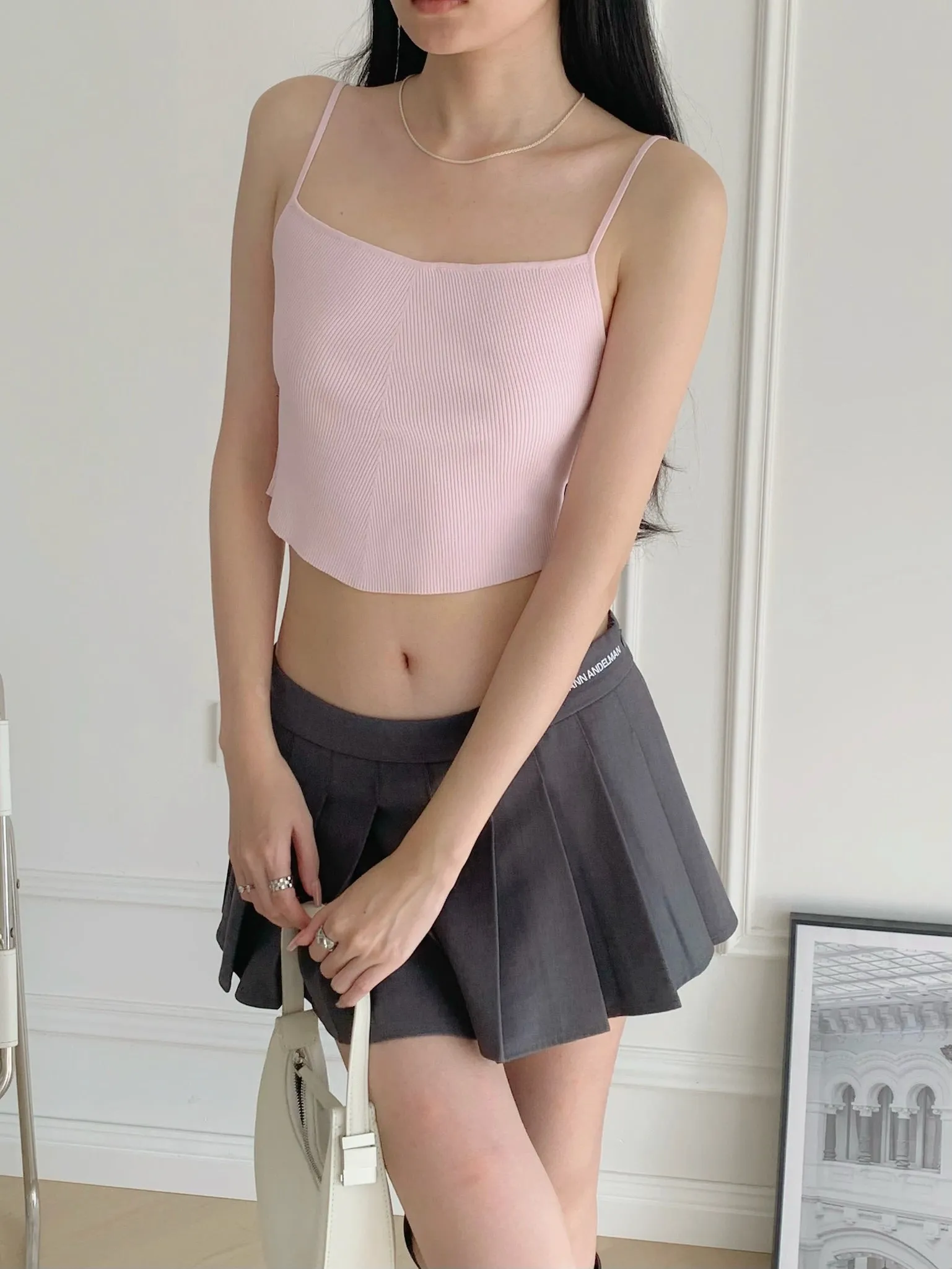Knitted Sleeveless Crop Top