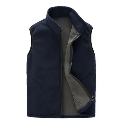 Men Fleece Vest Male Thick Warm Waistcoat Outwear Casual