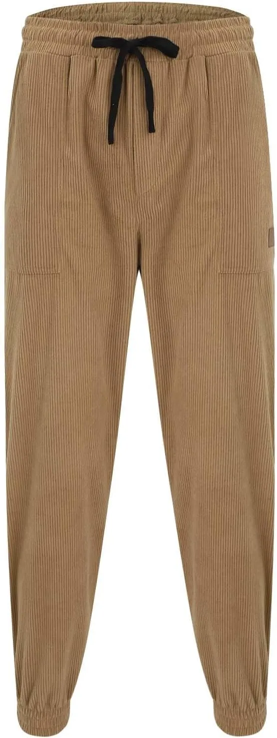 Men's Cargo Sweatpants Pants Mid Trousers Solid Cotton Casual Drawstring Men Elastic Waist with Pockets Athletic