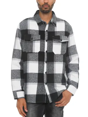 Mens Checkered Soft Flannel Shacket