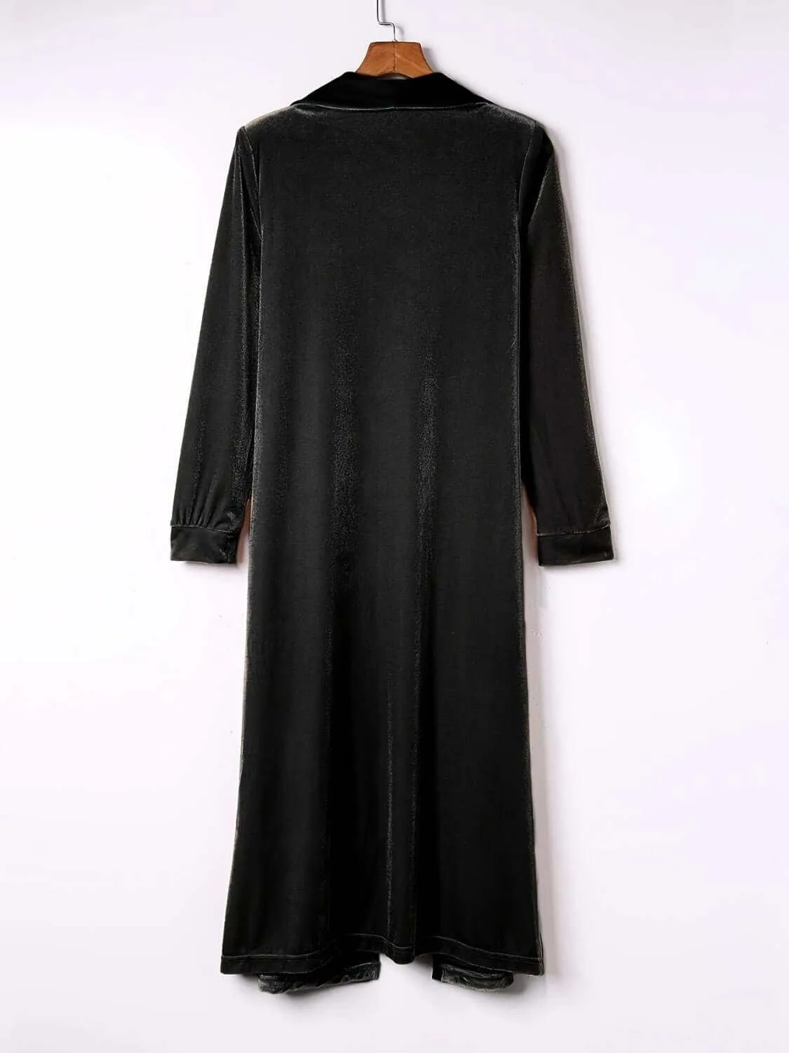 Open Front Long Sleeve Coat