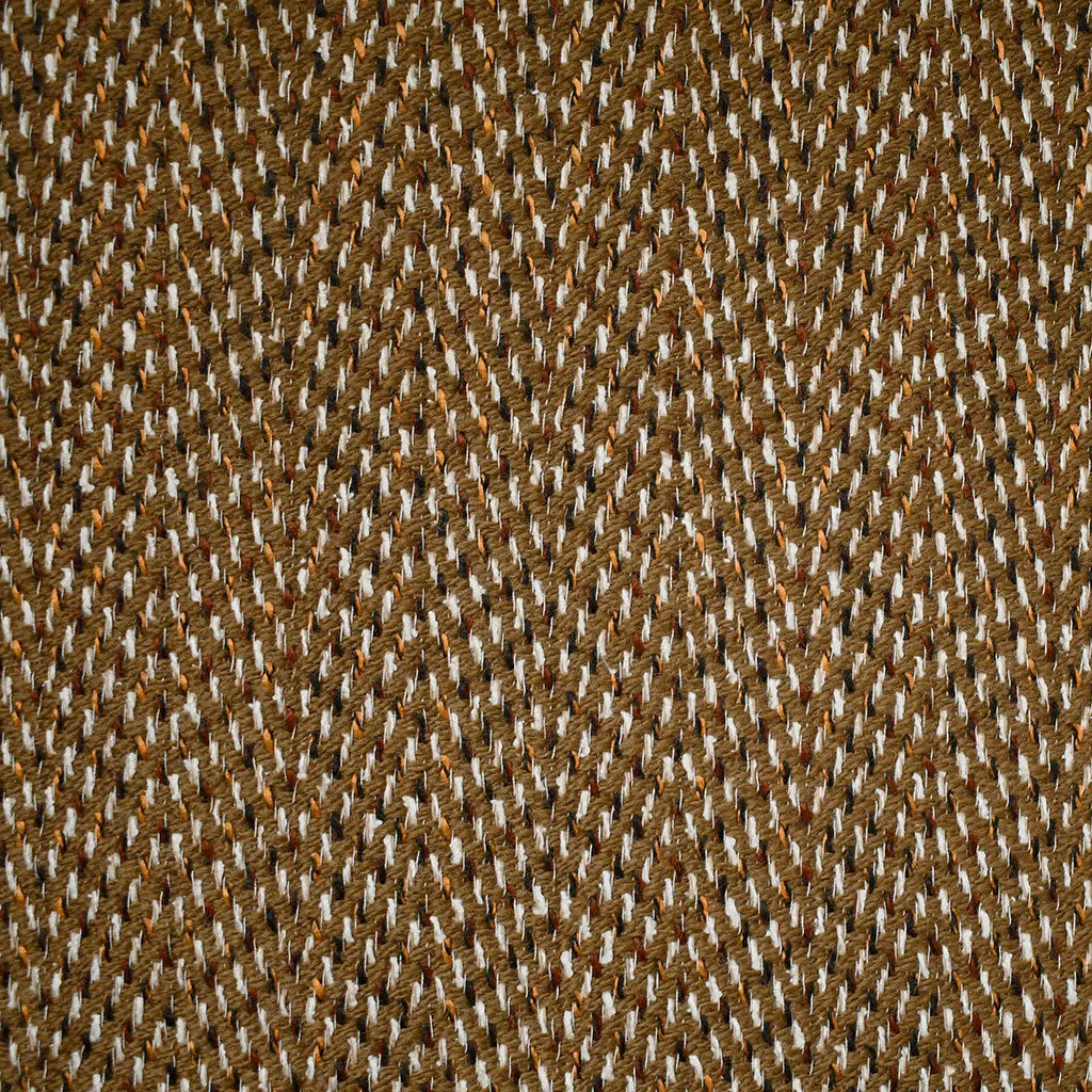 Soft Tweedy Chevron Wool Blend Coating Cinnamon/Multi