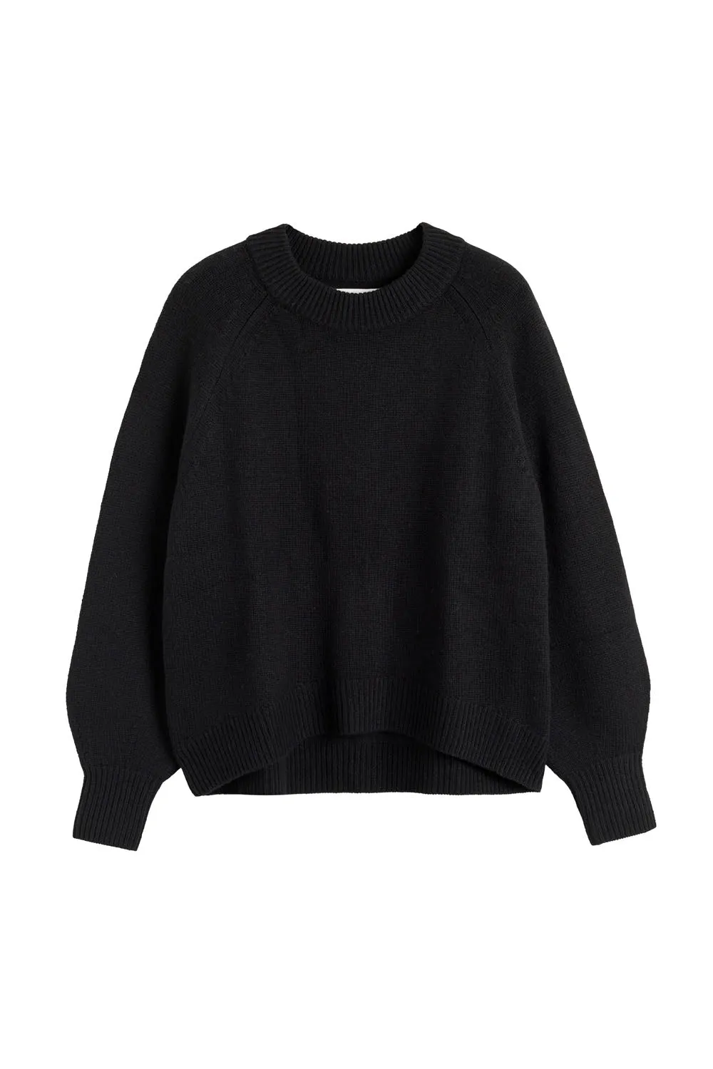 Womens Sweater Chinti And Parker Black Wool-Cashmere Saddle Sleeve Size XS-3L